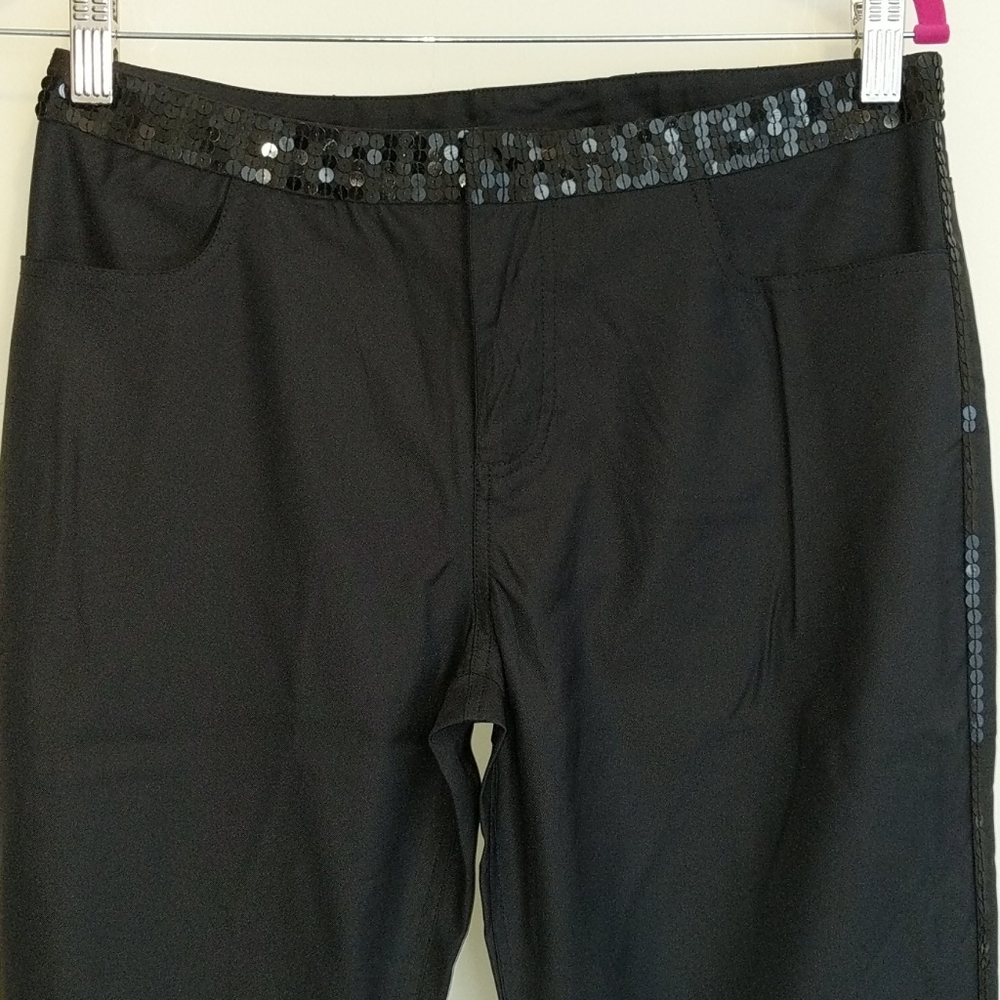 DKNY Sequin black flair pant